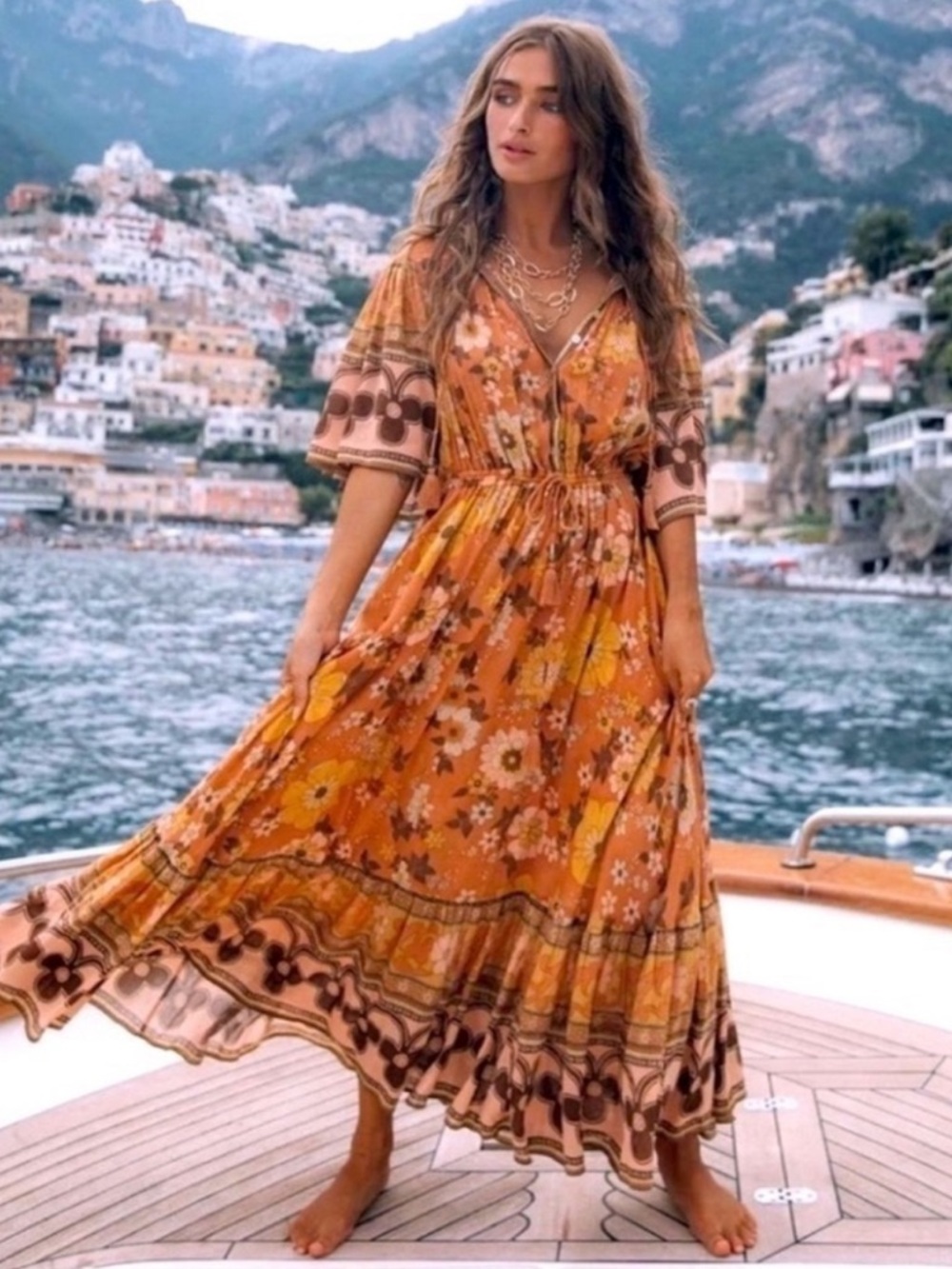 Spell and the Gypsy Collective Buttercup Maxi Dress Gown SZ  XS